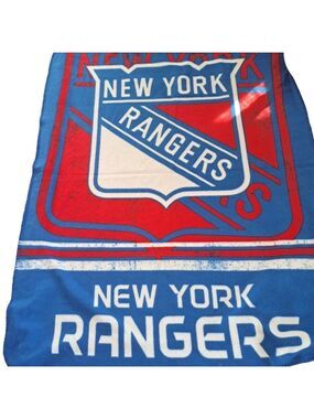 New York Rangers Blanket Fleece Throw NHL Fade Away Design Series Soft hockey